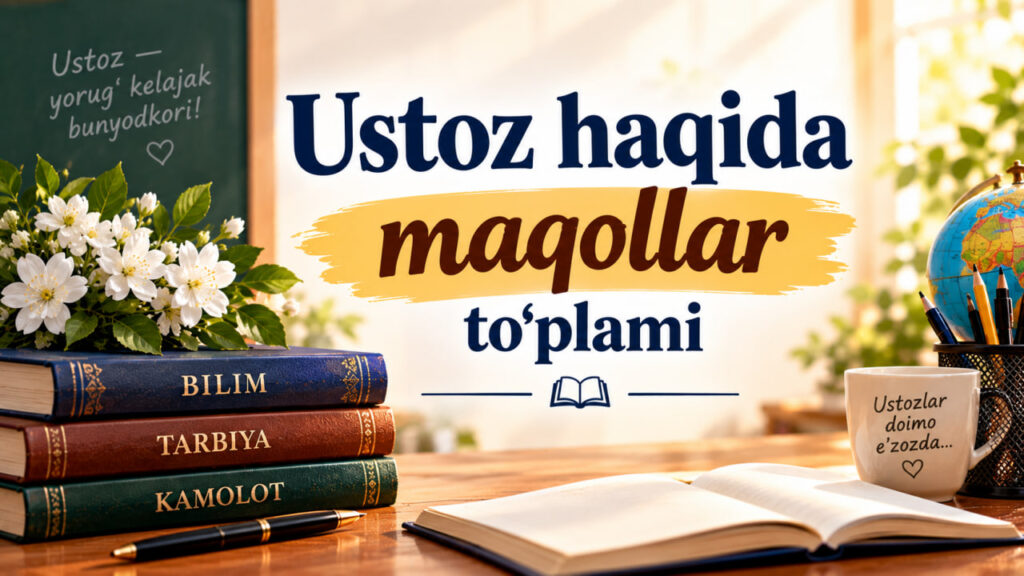 Ustoz haqida maqollar to'plami